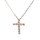 Anh&auml;nger 14 Karat Weissgold Zirkonia Kreuz
