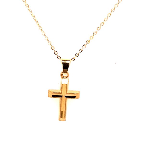 Anh&auml;nger 14 Karat Gelbgold Kreuz