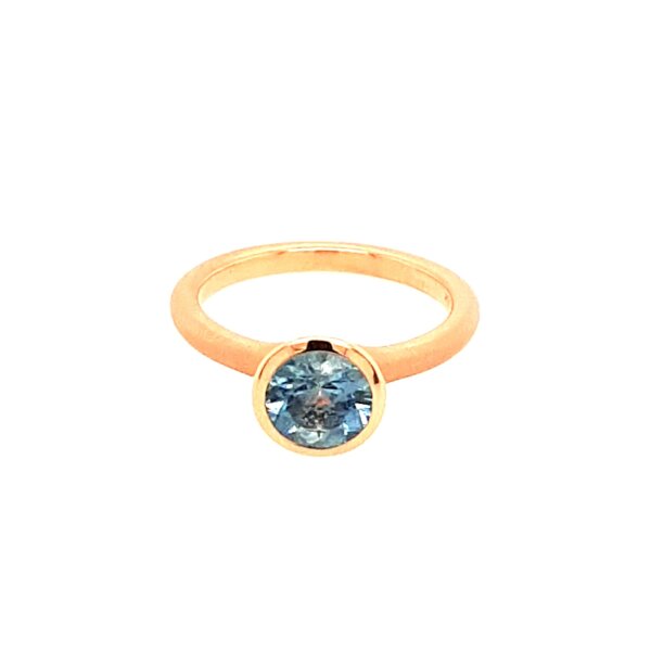 Ring 18 Karat Rotgold Aquamarin 1,07ct