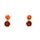Ohrschmuck 18 Karat Rotgold Granate 1,91ct Mandaringranate 1,34ct