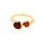 Ring 18 Karat Rotgold Granat 1,5ct Mandaringranat 0,63ct