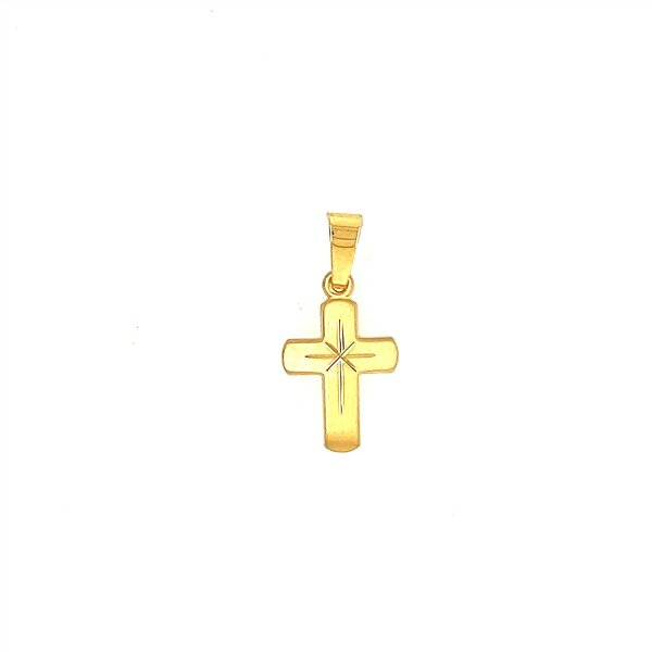 Anh&auml;nger 14 Karat Gelbgold Kreuz