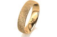 Ring 18 Karat Gelbgold 5.0 mm kristallmatt