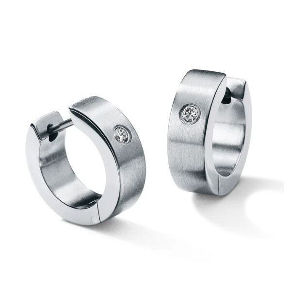 Ohrschmuck Edelstahl mit 2 Brillanten 0,03ct