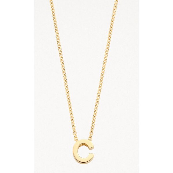 Halsschmuck 14 Karat Gelbgold Buchstabe C