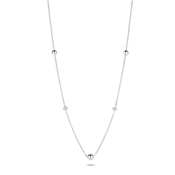 Halsschmuck 925 Silber rhodiniert Zirkonia
