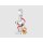 Anh&auml;nger 925 Silber gelbvergoldet Snoopy mit Woodstock Santa Edition PEANUTS Connect