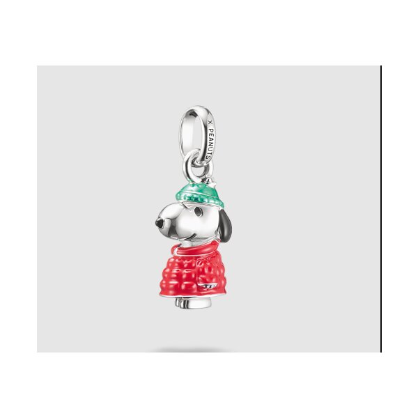 Anh&auml;nger 925 Silber Snoopy Winterjacke PEANUTS Connect