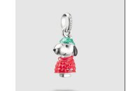 Anh&auml;nger 925 Silber Snoopy Winterjacke PEANUTS Connect