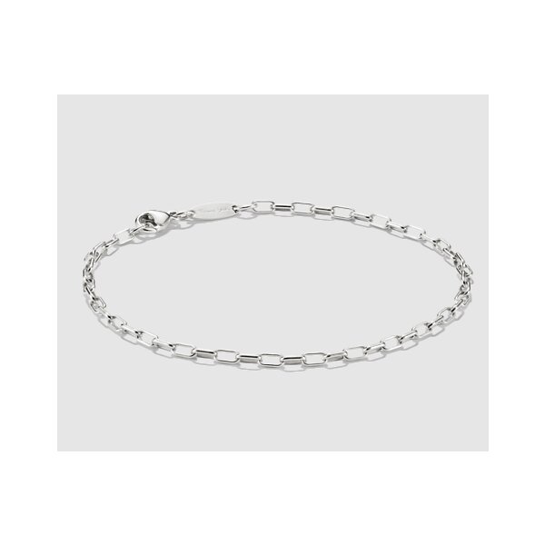 Armschmuck 925 Silber Charm-Armband Paperclip
