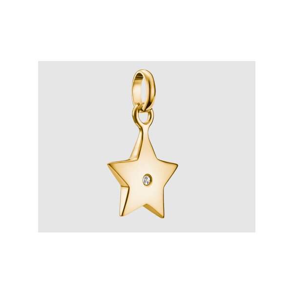 Anh&auml;nger 925 Silber gelbvergoldet Zirkona " Stern"