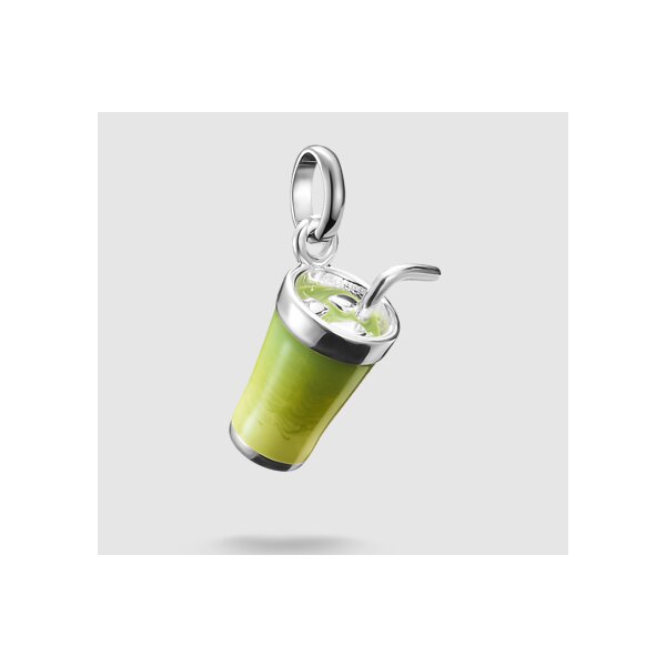 Anh&auml;nger 925 Silber Kaltemail "Matcha Latte"
