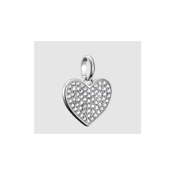 Anh&auml;nger 925 Silber Zirkonia "Pav&eacute; Herz"