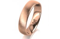 Ring 18 Karat Rotgold 5.0 mm sandmatt