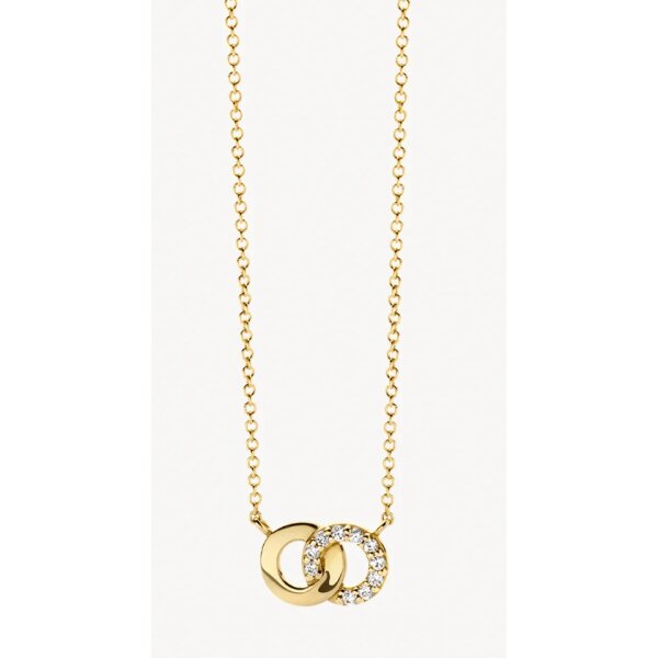 Halsschmuck 14 Karat Gelbgold mit Zirkonia