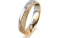Ring 14 Karat Gelb-/Weissgold 4.5 mm kristallmatt