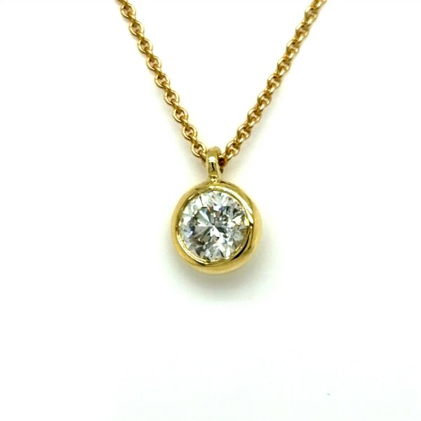 Halsschmuck 14 Karat Gelbgold Brillant 0,50ct G si