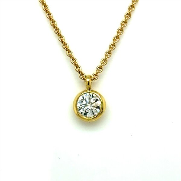 Halsschmuck 14 Karat Gelbgold Brillant 0,25ct G vs