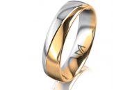 Ring 14 Karat Gelb-/Weissgold 5.0 mm poliert