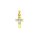 Anh&auml;nger 14 Karat Gelbgold Kreuz mit Zirkonia