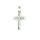 Anh&auml;nger 14 Karat Weissgold Kreuz