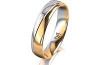 Ring 18 Karat Gelb-/Weissgold 4.5 mm poliert