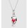 Halsschmuck 925 Silber Kaltemail "Snoopy mit Herz"