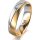 Ring 18 Karat Gelb-/Weissgold 5.0 mm längsmatt