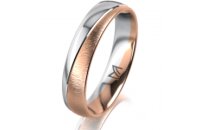 Ring 14 Karat Rot-/Weissgold 4.5 mm sandmatt