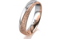 Ring 14 Karat Rot-/Weissgold 4.5 mm kristallmatt
