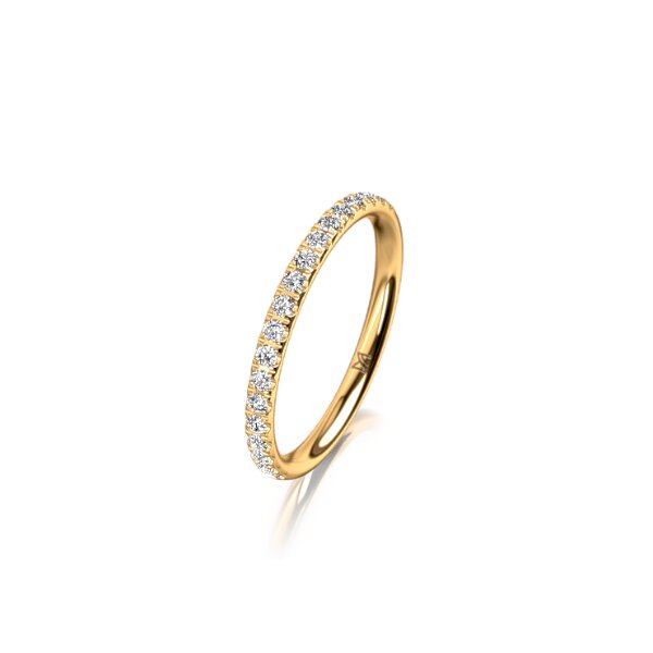 Ring 14 Karat Gelbgold 19 Brillanten 0,26ct G vs