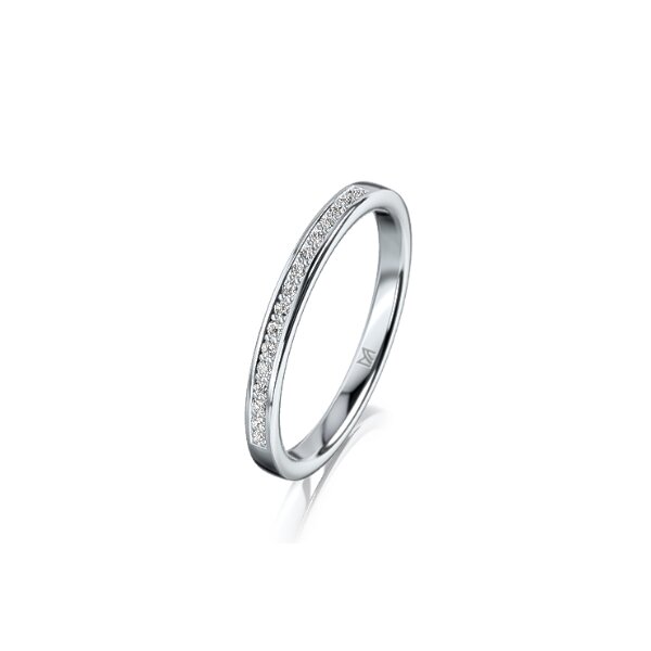 Ring Platin 950 16 Brillanten 0,080ct G vs
