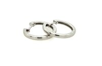 Ohrschmuck 925 Silber rhodiniert Schanierkreolen