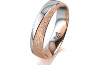 Ring 14 Karat Rot-/Weissgold 5.0 mm kreismatt