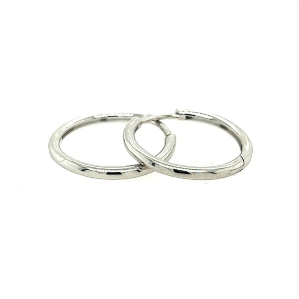 Ohrschmuck 925 Silber rhodiniert Schanierkreolen