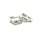 Ohrschmuck 925 Silber rhodiniert Schanierkreolen Zirkonia