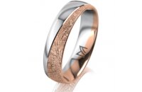 Ring 14 Karat Rot-/Weissgold 5.0 mm kristallmatt