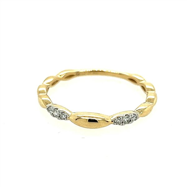 Ring 14 Karat Gelbgold Brillanten 0,07ct G si
