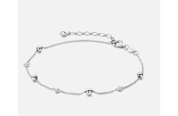 Fu&szlig;schmuck 925 Silber rhodiniert mit Zirkonia