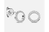 Ohrschmuck 925 Silber rhodinert Zirkonia
