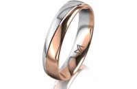 Ring 18 Karat Rot-/Weissgold 4.5 mm poliert