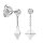 Ohrschmuck 925 Silber rhodiniert Zirkonia