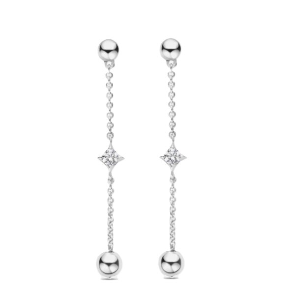 Ohrschmuck 925 Silber rhodiniert Zirkonia