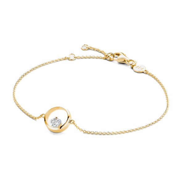 Armschmuck 925 Silber gelbvergoldet Zirkonia