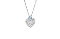 Halsschmuck 925 Silber rhodiniert Herz mit 33 Zirkonia 1...