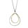 Halsschmuck 925 Silber/gelbvergoldet 18 Zirkonia