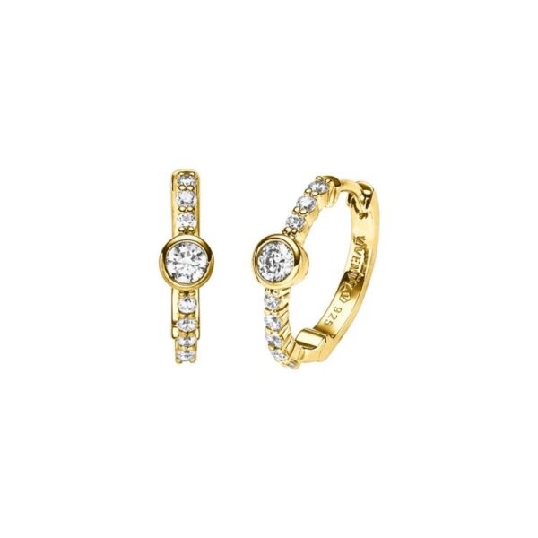 Ohrschmuck 925 Silber gelbvergoldet 18 Zirkonia