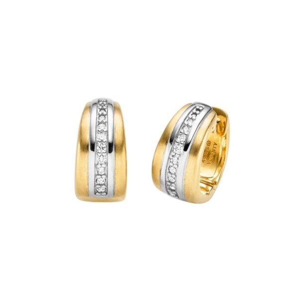 Ohrschmuck 925 Silber gelbvergoldet 22 Zirkonia