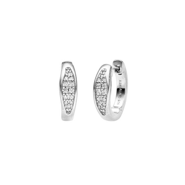 Ohrschmuck 925 Silber rhodiniert 28 Zirkonia
