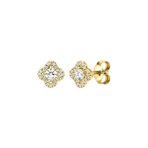 Ohrschmuck 925 Silber gelbvergoldet 42 Zirkonia